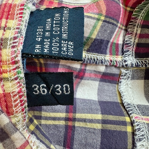 Vintage Madras Patchwork Polo Ralph Lauren Philip Pant | 90s / Y2K Preppy Chino - Picture 9 of 11